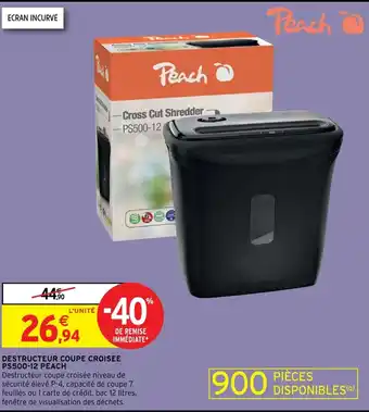 Intermarché Destructeur Coupe Croisee PS500-12 Peach offre