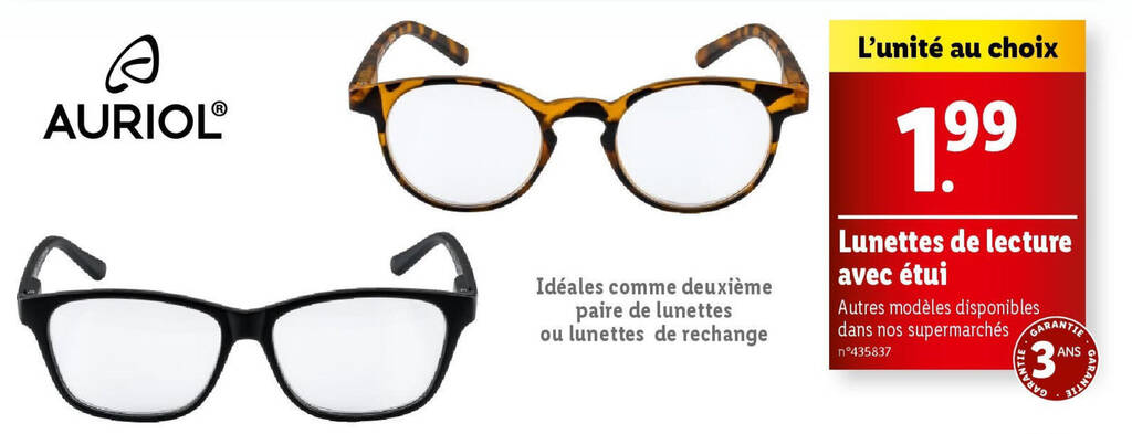 Lunettes de lecture lidl hotsell