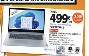 E.Leclerc PC Portable offre
