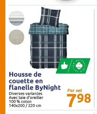 Action Housse De Couette En Flanelle ByNight offre