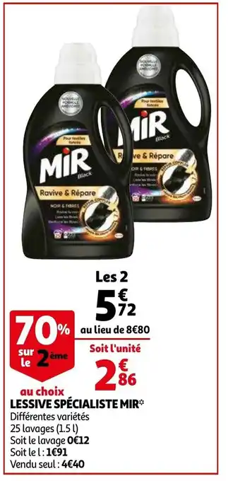 Auchan Lessive Spécialiste Mir offre