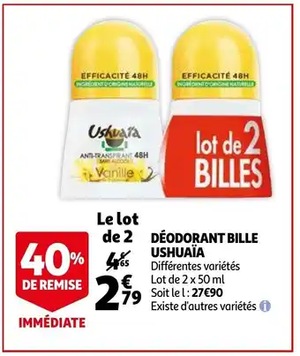 Auchan Déodorant Bile Ushuaia offre