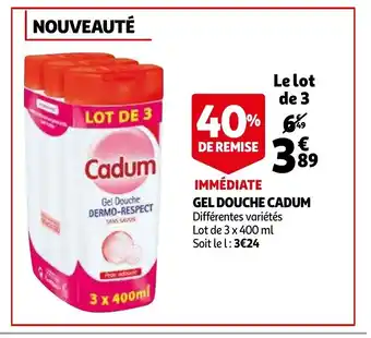Auchan Gel Douche Cadum offre