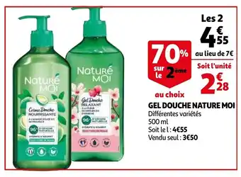 Auchan Gel Douche Nature Moi offre