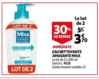 Auchan Eau Nettoyante Apaisante Mixa offre