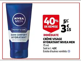 Auchan Créme Visage Hydratant Nivea Men offre