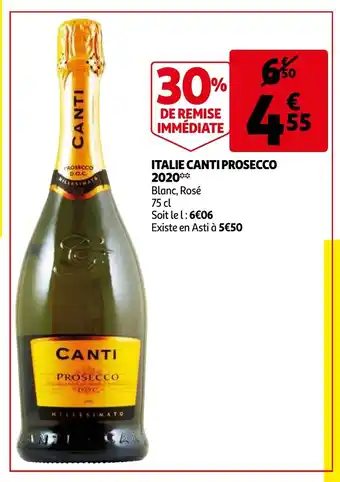 Auchan Italie Cantiprosecco 2020 offre