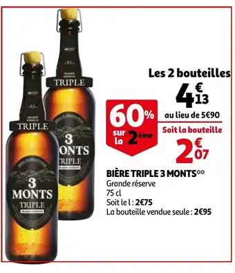 Auchan Biére Triple 3 Monts offre