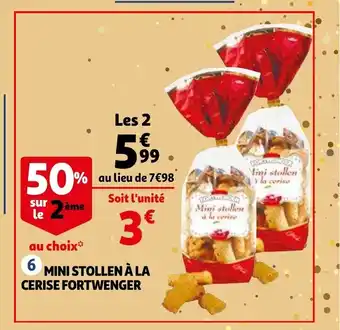 Auchan Mini Stollen A La Cerise Fortwenger offre