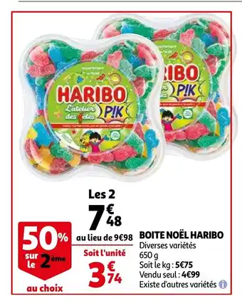 Auchan Boite Noel Haribo offre