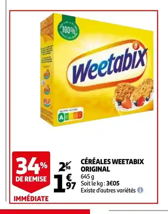 Auchan Céréales Weetabix Original offre