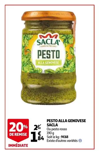 Auchan Pesto Alla Genovese Sacla offre