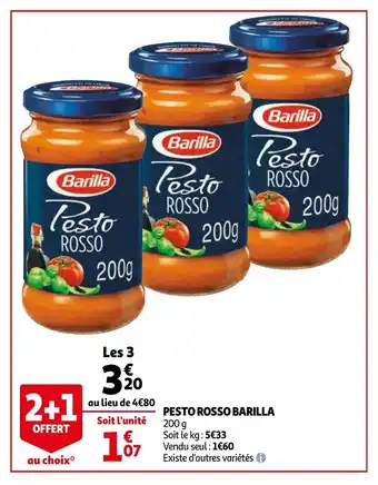 Auchan Pesto Rosso Barilla offre