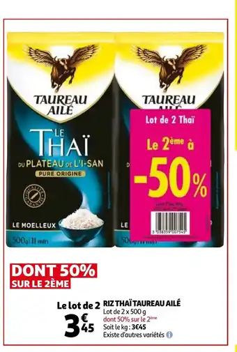 Auchan Riz Thai Taureau Ailé offre