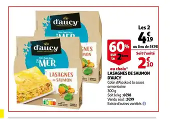 Auchan Lasagnes De Saumon D'Aucy offre
