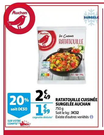 Auchan Ratatouille Cuisinée Surgelée Auchan offre