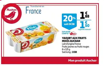 Auchan Yaourt Aux Fruits Mixés Auchan offre