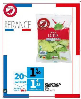 Auchan Salade Coeur De Laitue Auchan offre