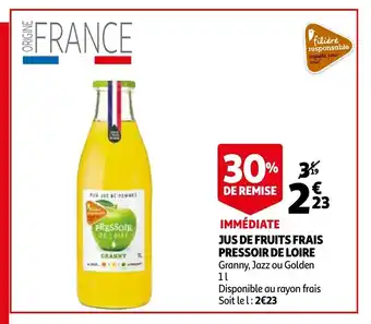Auchan Jus De Fruits Frais Pressoir De Loire offre