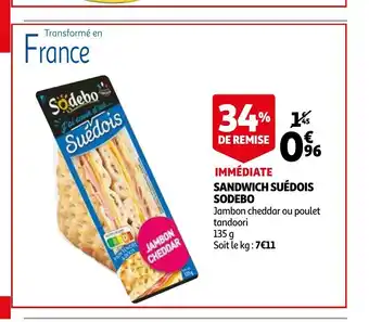 Auchan Sandwich Suédois Sodebo offre