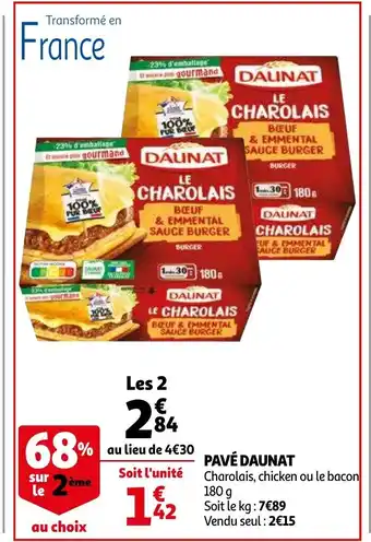 Auchan Pavé Daunat offre