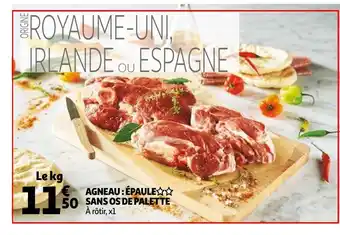 Auchan Agneau : épaule Sans Os De Palette offre