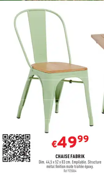 Trafic Chaise fabrik offre