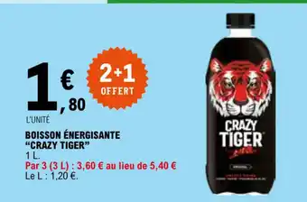 E.Leclerc CRAZY TIGER Boisson énergisante offre