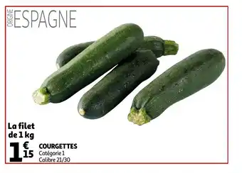 Auchan Courgettes offre