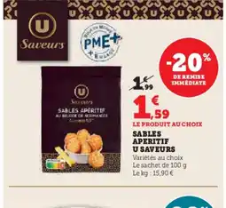 Super U Sables aperitif u saveurs offre