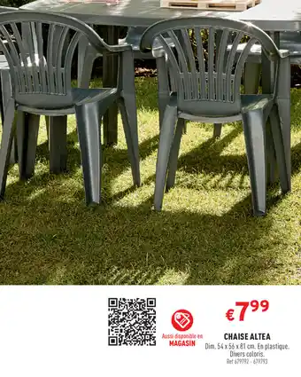 Trafic Chaise Altea offre
