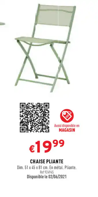 Trafic Chaise Pliante offre