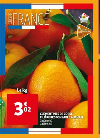 Auchan Clémentines De Corse Filiére Responsable Auchan offre