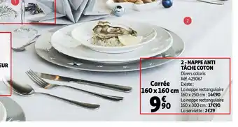 Auchan 2-Nappe Anti Tache Coton offre