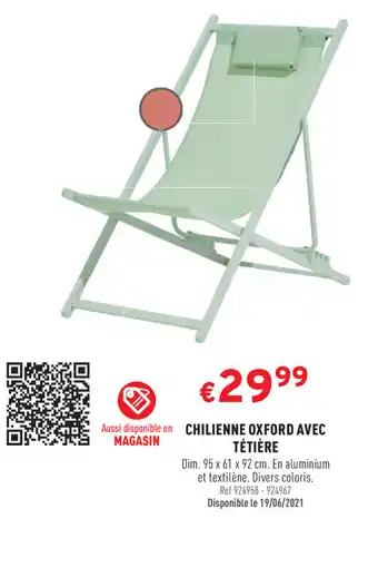 Chilienne Oxford Avec tĂȘtiĂšre