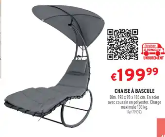 Trafic Chaise a bascule offre