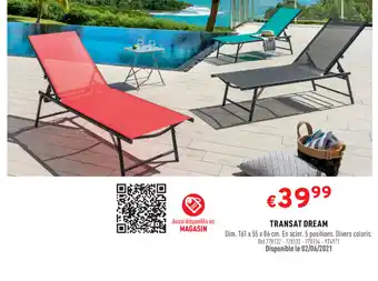 Trafic Transat Dream offre