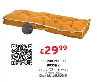 Trafic Coussin Palette Dossier offre