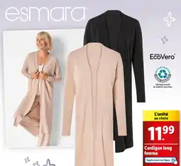 Lidl ESMARA Cardigan long femme offre