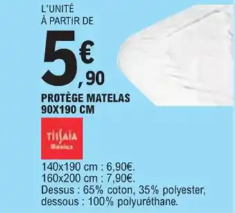 E.Leclerc TISSAIA BASICS Protège matelas offre