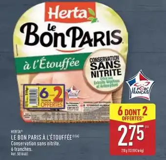 ALDI Herta - le bon paris à l'étouffée offre