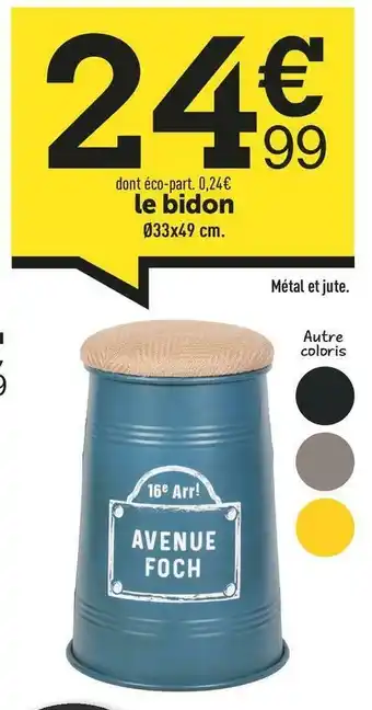 Centrakor Le bidon offre