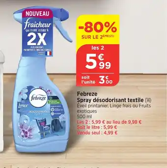 Bi1 Febreze Spray désodorisant textile offre