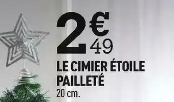 Centrakor Le cimier étoile pailleté offre