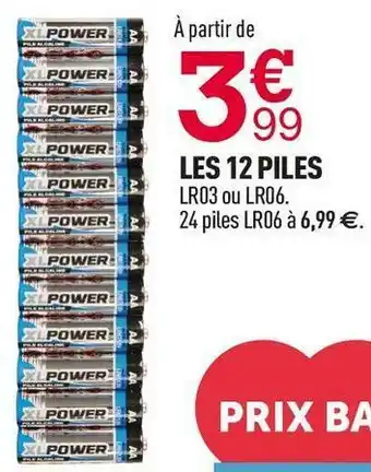 Centrakor Les 12 piles offre