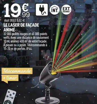 Le laser de façade animé