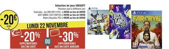 Ubisoft bon plan sur la sélection de jeux ubisoft