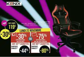 Géant Casino Siège gaming drakkar thor offre
