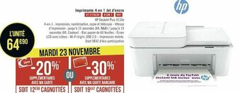 Géant Casino Hp imprimante 4 en 1 jet d’encre offre