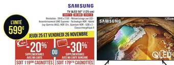 Géant Casino Samsung tv qled 50’’ (125 cm) offre